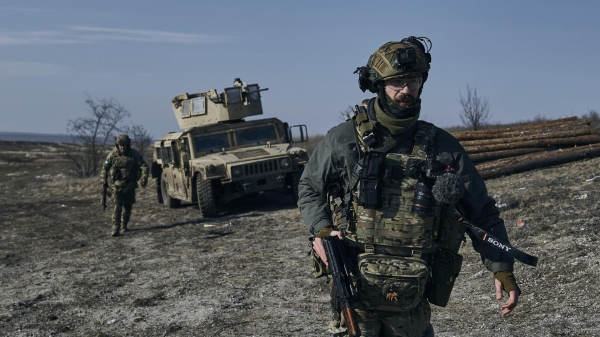 Украинские военнослужащие под Артемовском0