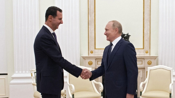 Президент РФ Владимир Путин и президент Сирии Башар Асад во время встречи в Москве0