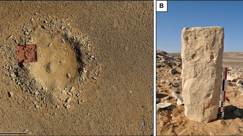 Открытие гравированного камня в Джибаль-аль-Хашабие, Иордания.0